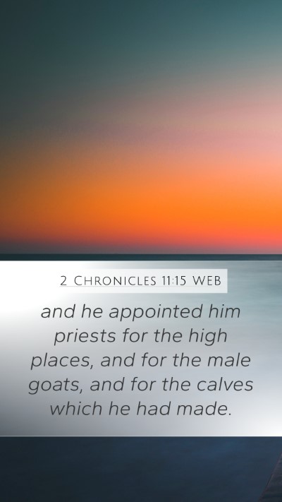 2 Chronicles 11:15 WEB Bible Verse Image