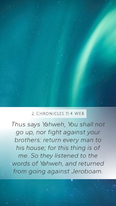2 Chronicles 11:4 WEB Bible Verse Image