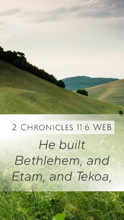 2 Chronicles 11:6 WEB Bible Verse Image