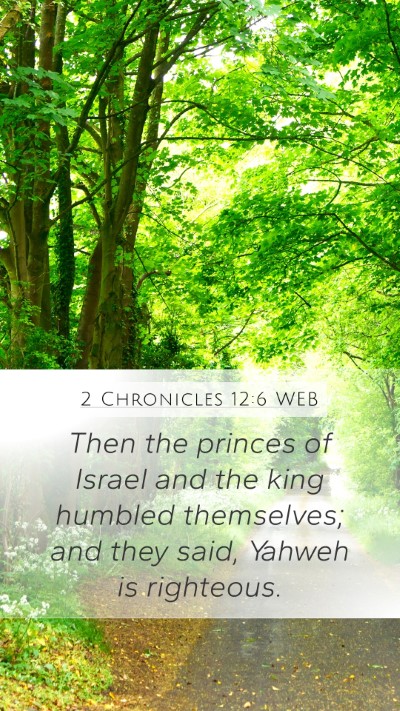 2 Chronicles 12:6 WEB Bible Verse Image