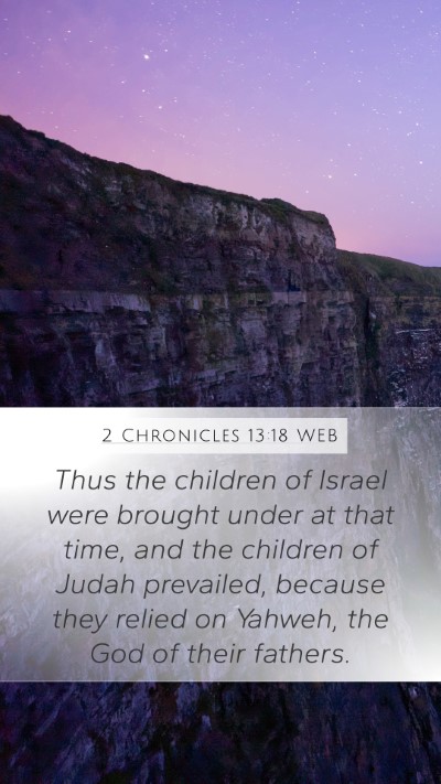 2 Chronicles 13:18 WEB Bible Verse Image