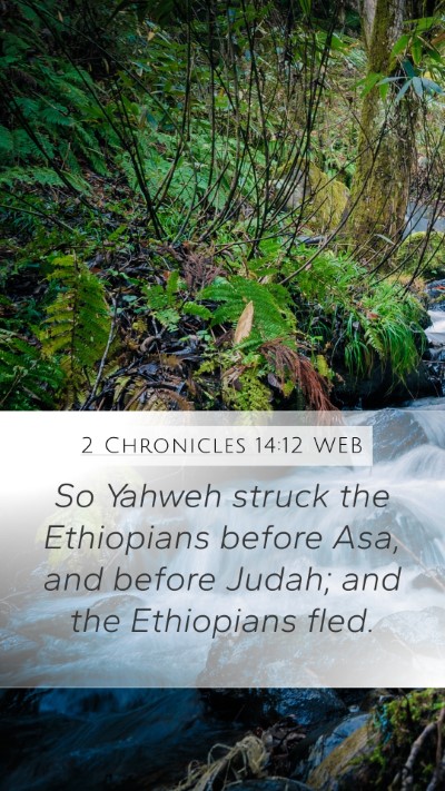 2 Chronicles 14:12 WEB Bible Verse Image