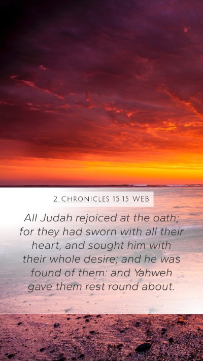 2 Chronicles 15:15 WEB Bible Verse Image