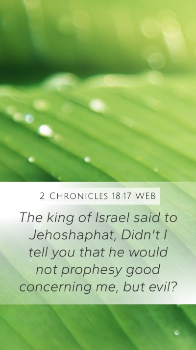 2 Chronicles 18:17 WEB Mobile Phone Wallpaper - The king of Israel said to Jehoshaphat, Didn't I - Mobile Bible Verse Wallpaper