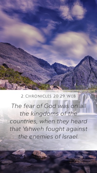 2 Chronicles 20:29 WEB Bible Verse Image