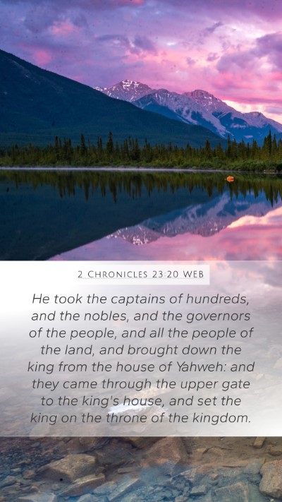 2 Chronicles 23:20 WEB Bible Verse Image
