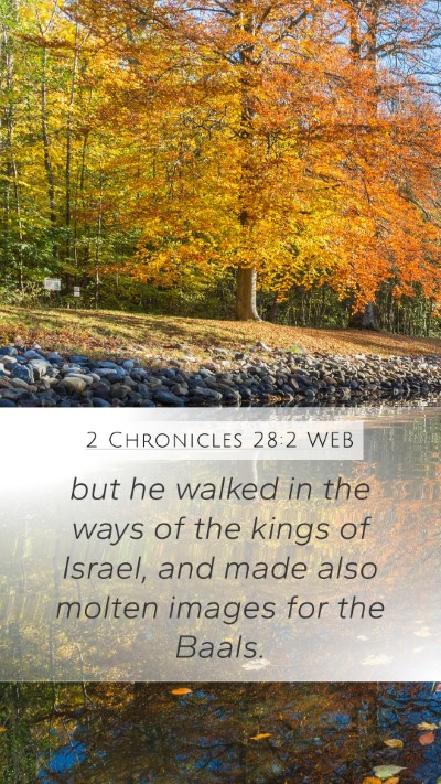 2 Chronicles 28:2 WEB Bible Verse Image