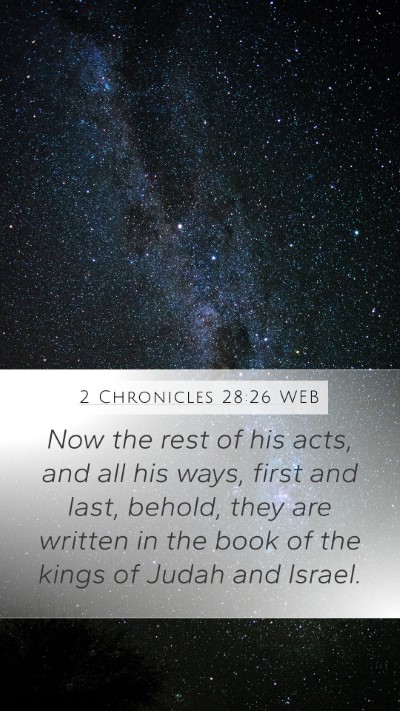 2 Chronicles 28:26 WEB Bible Verse Image