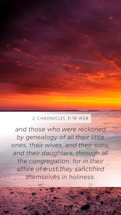 2 Chronicles 31:18 WEB Bible Verse Image