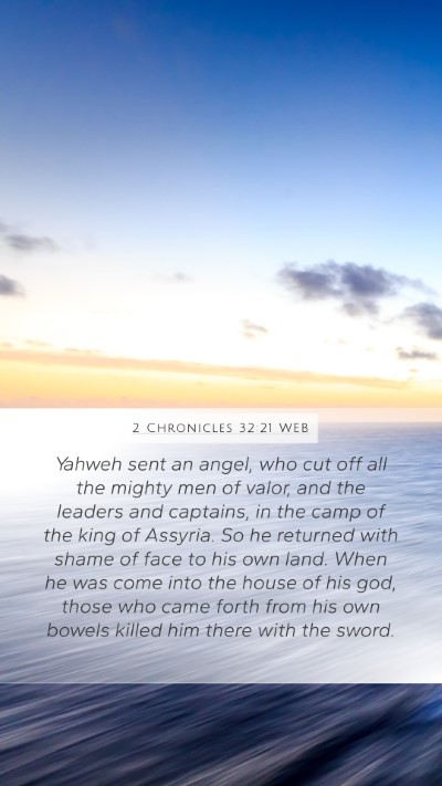 2 Chronicles 32:21 WEB Bible Verse Image
