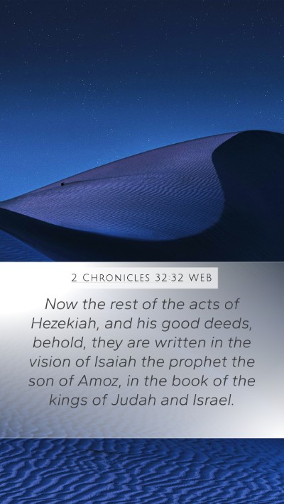 2 Chronicles 32:32 WEB Bible Verse Image
