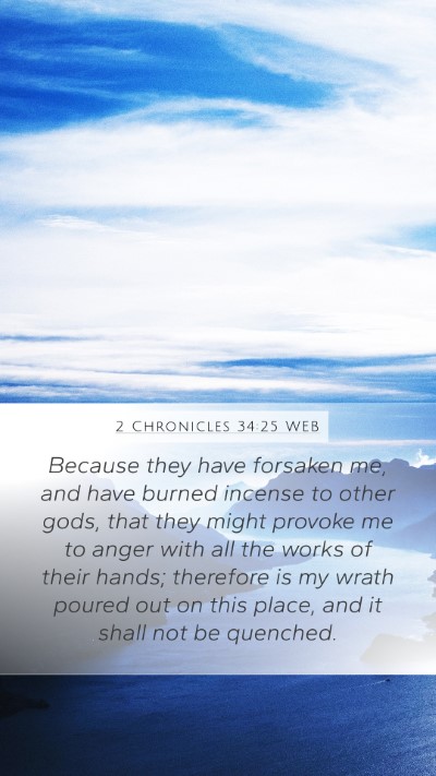 2 Chronicles 34:25 WEB Bible Verse Image