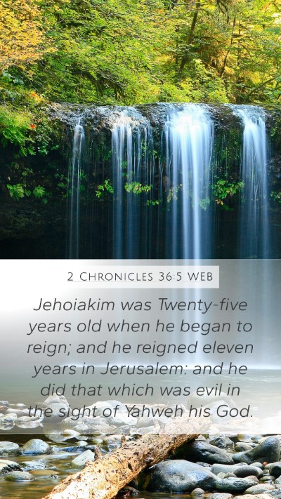 2 Chronicles 36:5 WEB Bible Verse Image