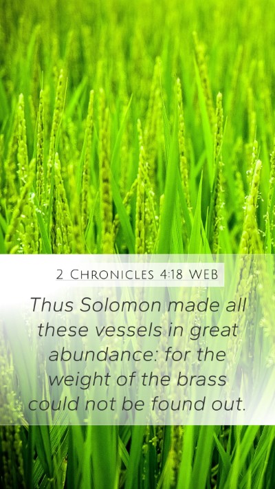 2 Chronicles 4:18 WEB Bible Verse Image