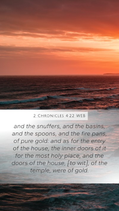 2 Chronicles 4:22 WEB Bible Verse Image
