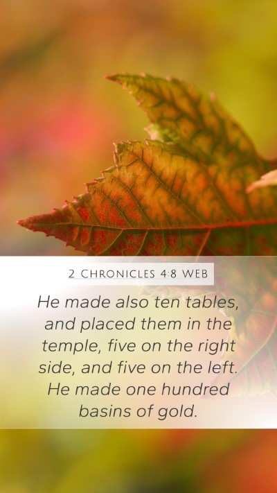 2 Chronicles 4:8 WEB Bible Verse Image