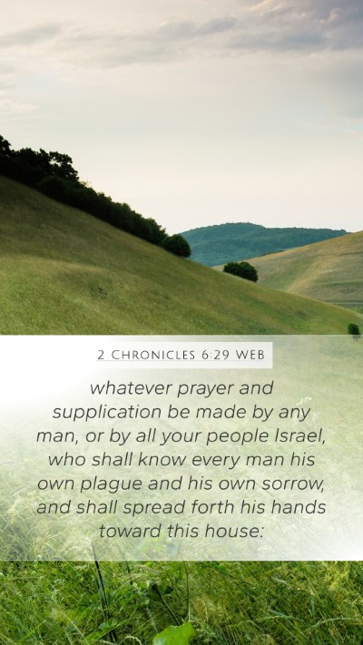 2 Chronicles 6:29 WEB Mobile Phone Wallpaper - whatever prayer and supplication be made by any - Mobile Bible Verse Wallpaper