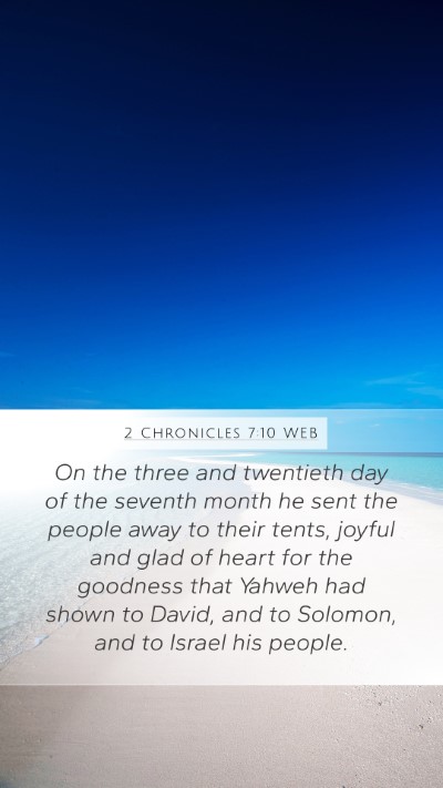 2 Chronicles 7:10 WEB Bible Verse Image
