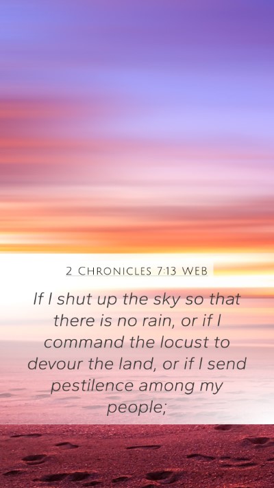2 Chronicles 7:13 WEB Bible Verse Image