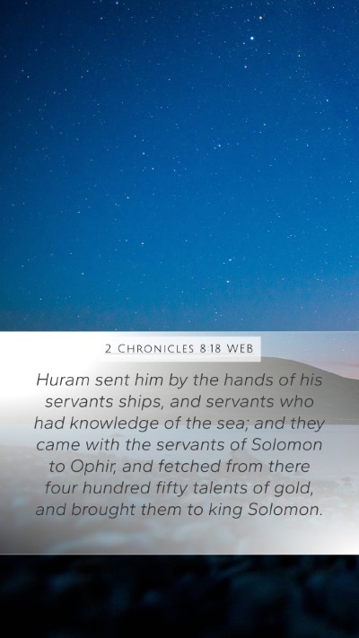 2 Chronicles 8:18 WEB Bible Verse Image