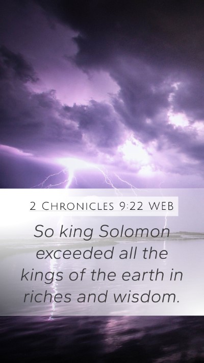 2 Chronicles 9:22 WEB Bible Verse Image