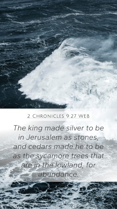2 Chronicles 9:27 WEB Bible Verse Image