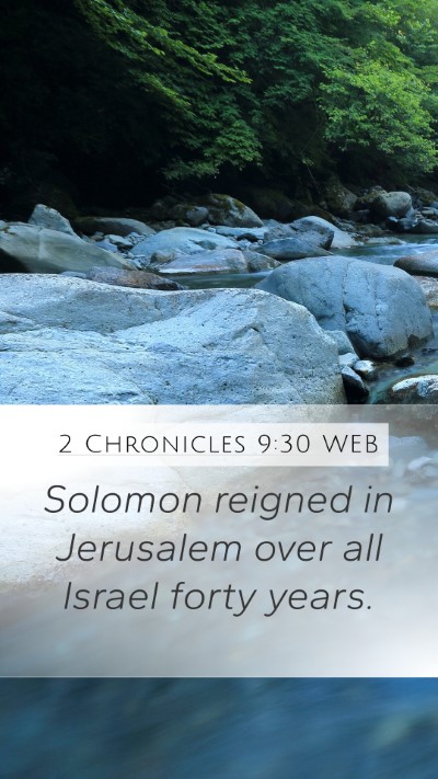 2 Chronicles 9:30 WEB Bible Verse Image