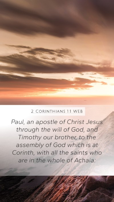 2 Corinthians 1:1 WEB Bible Verse Image
