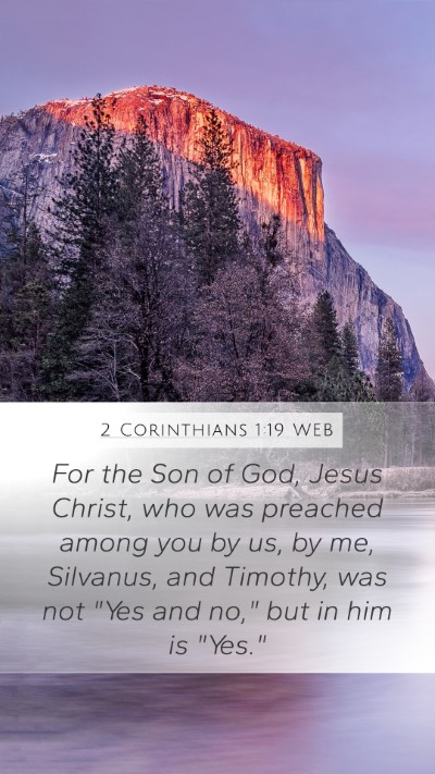 2 Corinthians 1:19 WEB Bible Verse Image