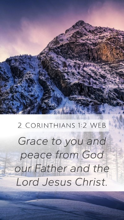 2 Corinthians 1:2 WEB Bible Verse Image