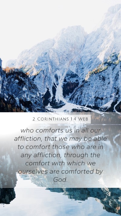 2 Corinthians 1:4 WEB Bible Verse Image