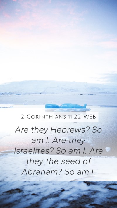 2 Corinthians 11:22 WEB Bible Verse Image