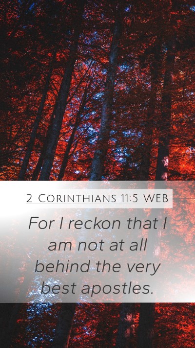 2 Corinthians 11:5 WEB Bible Verse Image