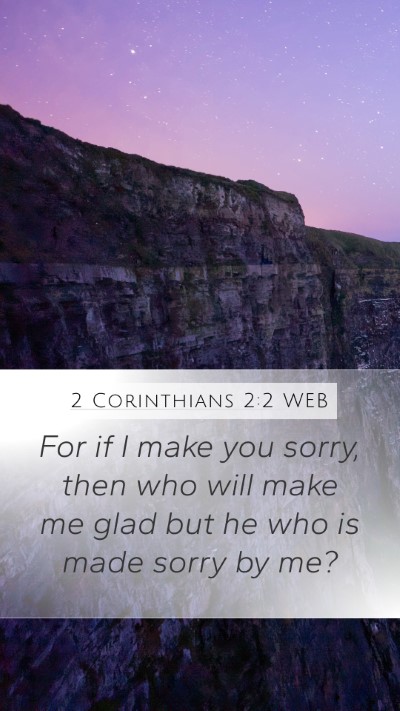 2 Corinthians 2:2 WEB Bible Verse Image