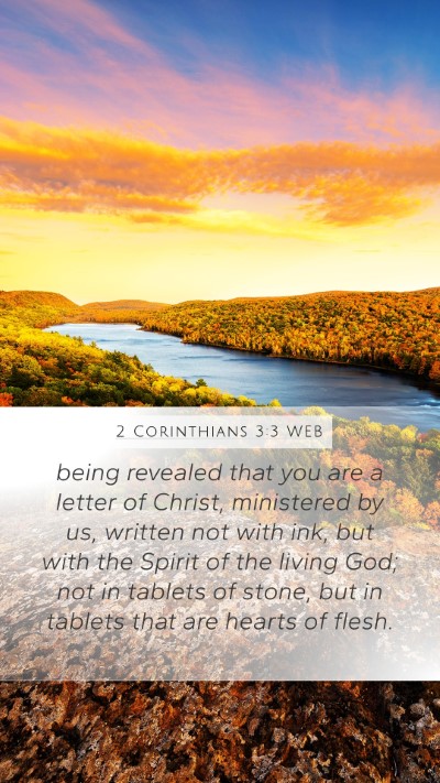 2 Corinthians 3:3 WEB Bible Verse Image