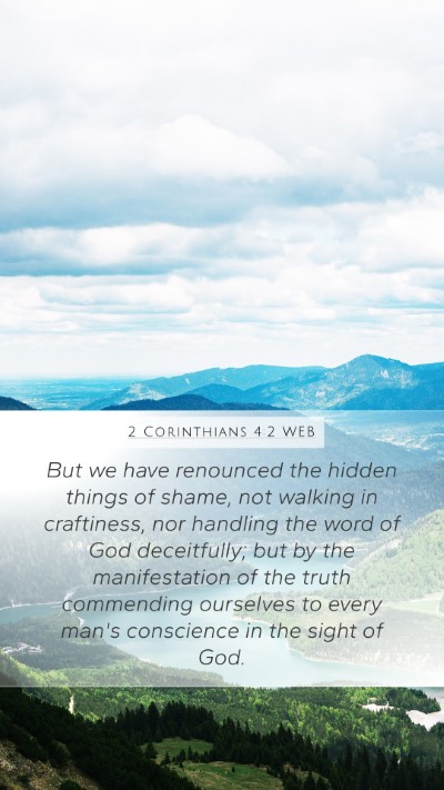 2 Corinthians 4:2 WEB Bible Verse Image
