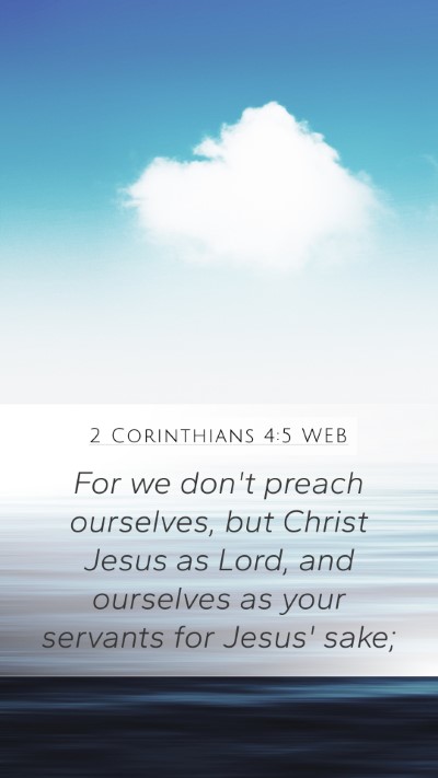 2 Corinthians 4:5 WEB Bible Verse Image