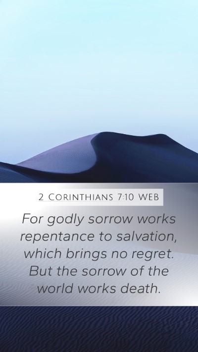 2 Corinthians 7:10 WEB Bible Verse Image