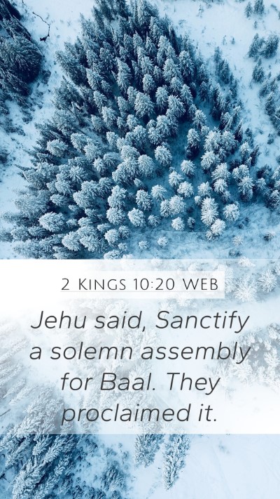 2 Kings 10:20 WEB Bible Verse Image