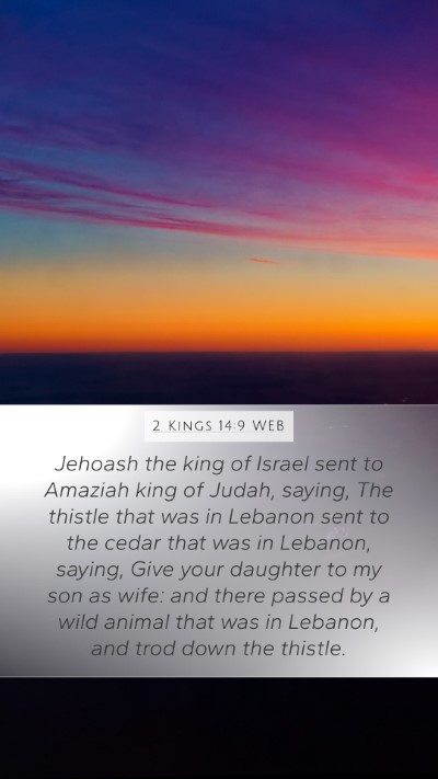 2 Kings 14:9 WEB Bible Verse Image