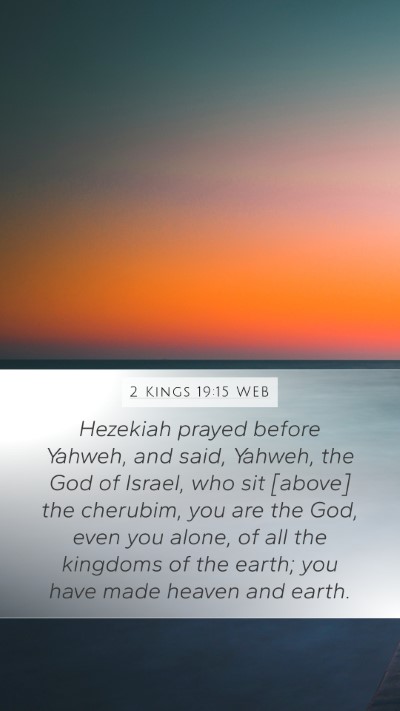 2 Kings 19:15 WEB Bible Verse Image