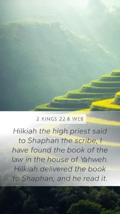 2 Kings 22:8 WEB Bible Verse Image