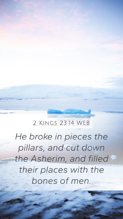 2 Kings 23:14 WEB Bible Verse Image
