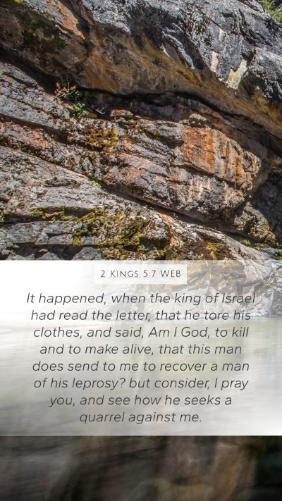 2 Kings 5:7 WEB Bible Verse Image