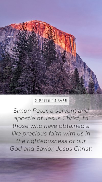 2 Peter 1:1 WEB Mobile Phone Wallpaper - Simon Peter, a servant and apostle of Jesus - Mobile Bible Verse Wallpaper