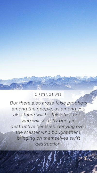2 Peter 2:1 WEB Bible Verse Image