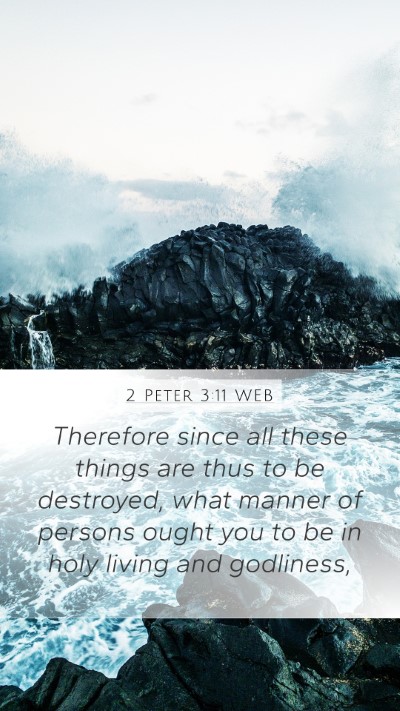 2 Peter 3:11 WEB Bible Verse Image