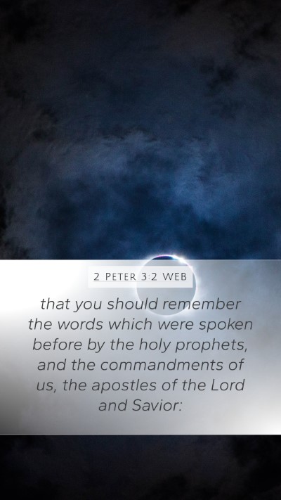 2 Peter 3:2 WEB Bible Verse Image