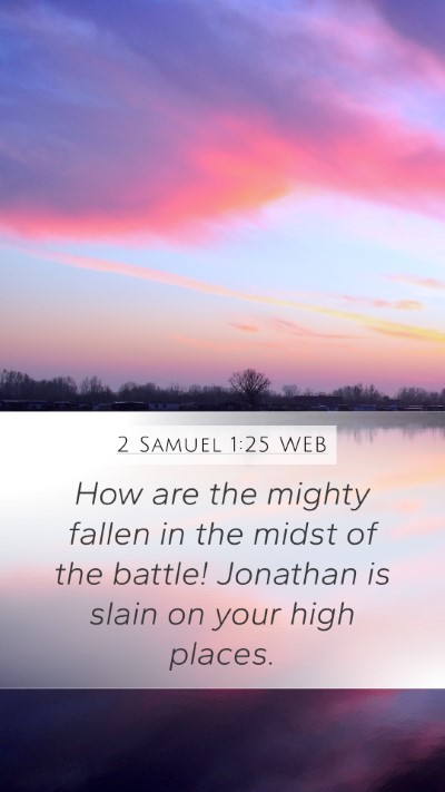 2 Samuel 1:25 WEB Bible Verse Image