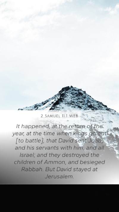 2 Samuel 11:1 WEB Bible Verse Image